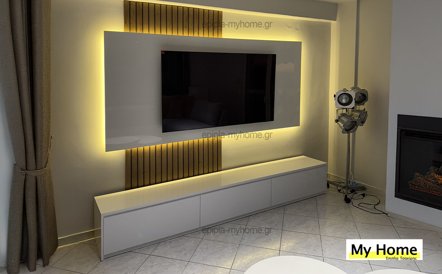 Σύνθετα σαλονιού pinterest ξύλο - τοποθέτηση εντός Θεσσαλονίκης Κατασκευή από ξύλο Δρυς Roustic Α ποιότητας και πάνελ με πηχάκια 30% εκπτώσεις